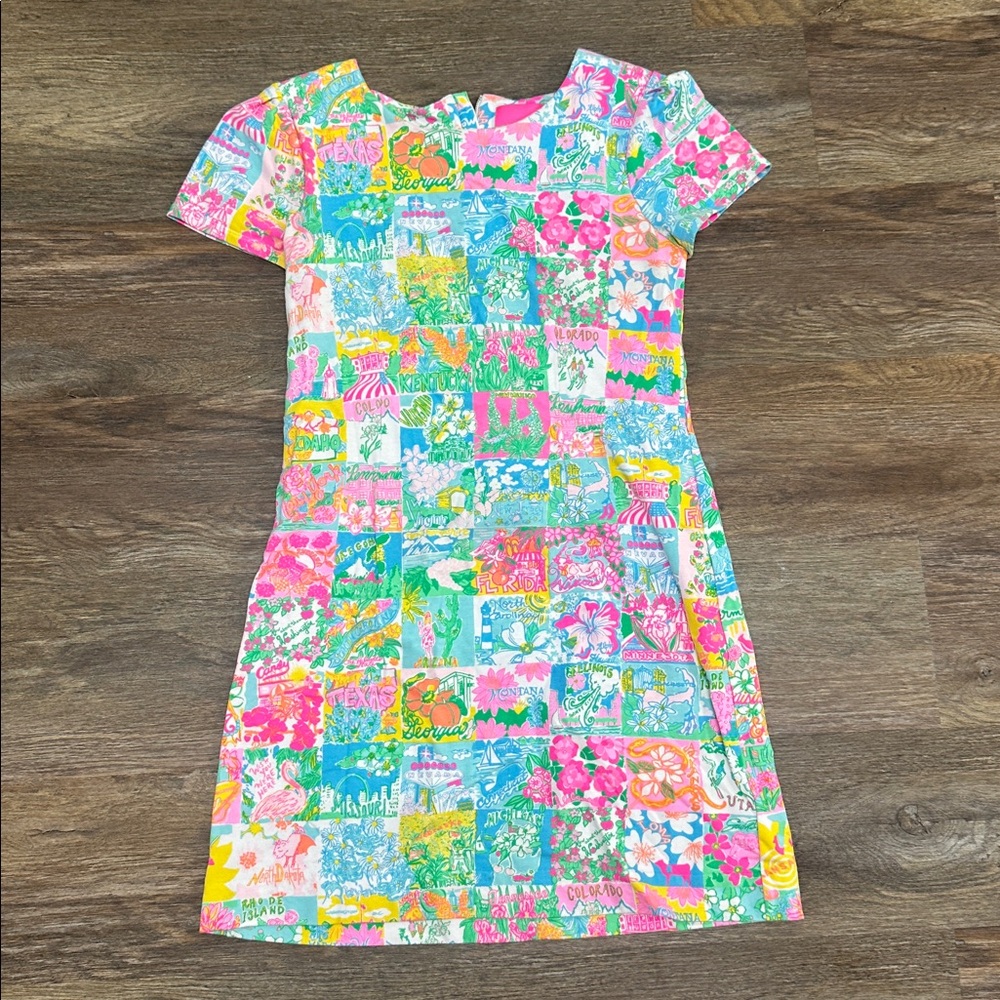 Lilly Pulitzer States Patchwork Dress size L